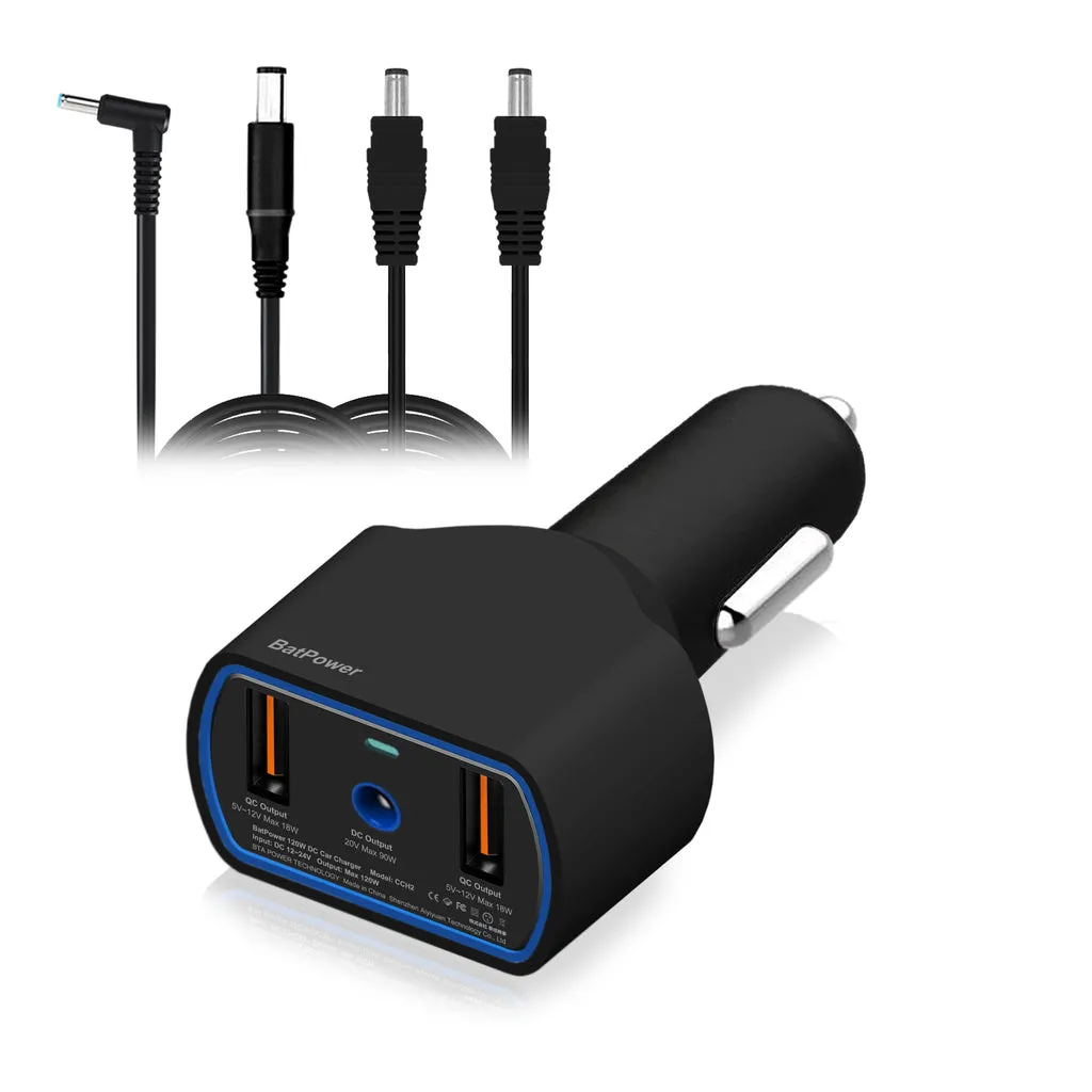 120W Laptop Car Charger High Power Delivery for HP Laptop Car Charger Asus DC 12v-24v Auto Charger Vehicle Charger CCH2
