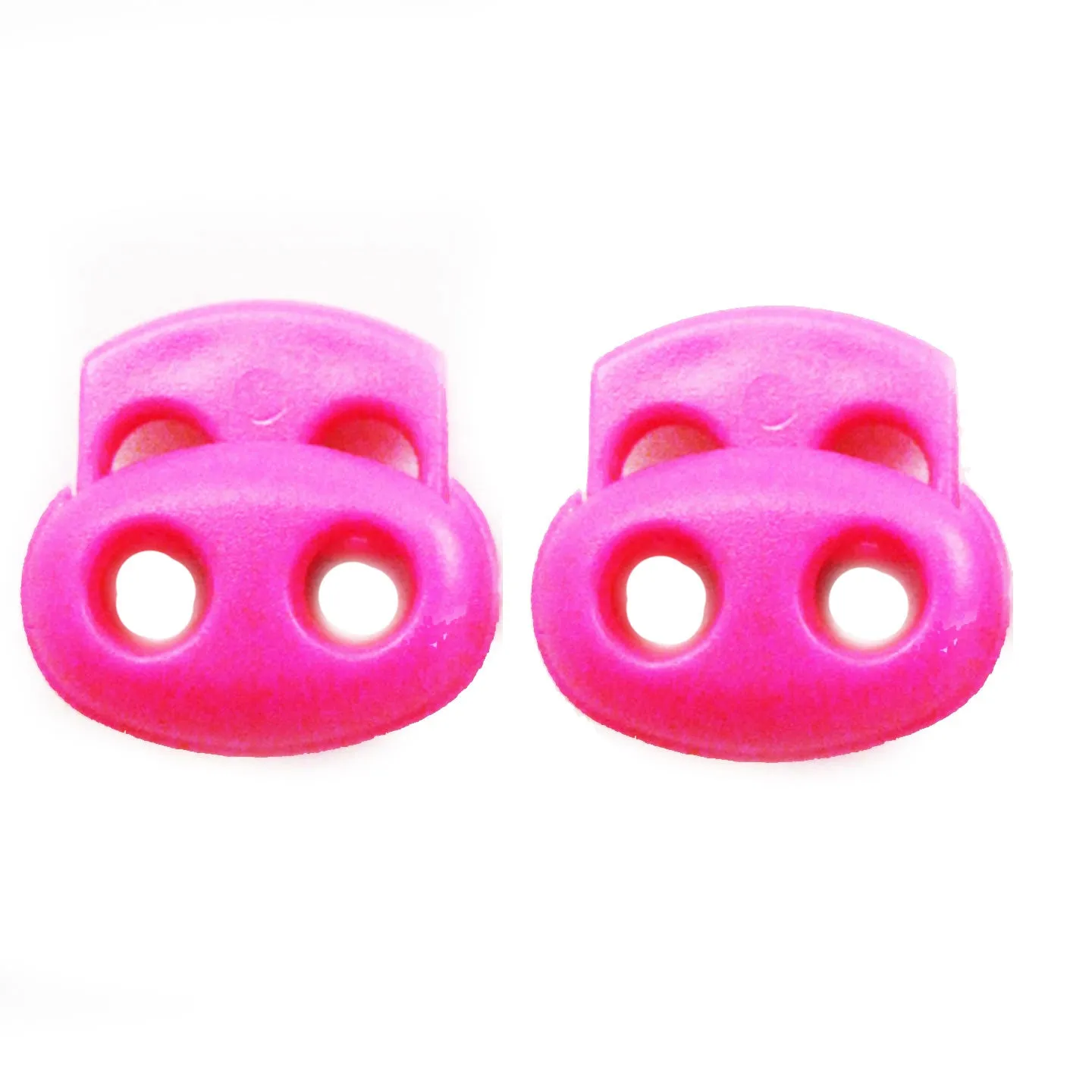 2 Shoe Lace Shoelace Buckle Rope Clamp Cord Lock Stopper Run Sports Pink New !!!