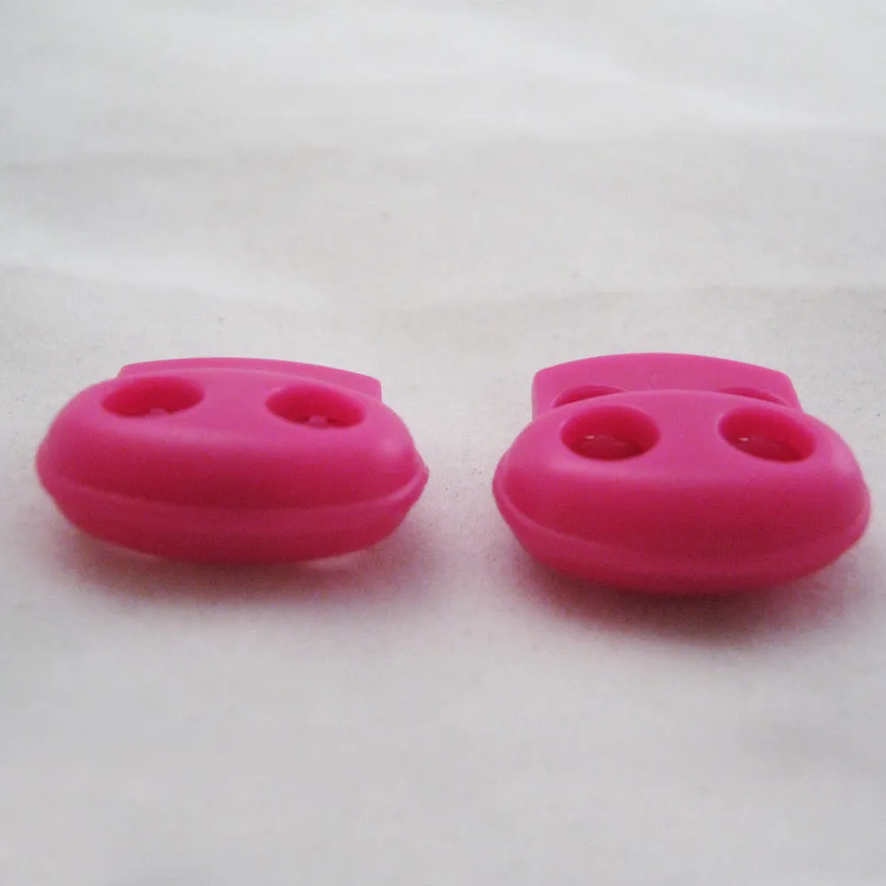 2 Shoe Lace Shoelace Buckle Rope Clamp Cord Lock Stopper Run Sports Pink New !!!