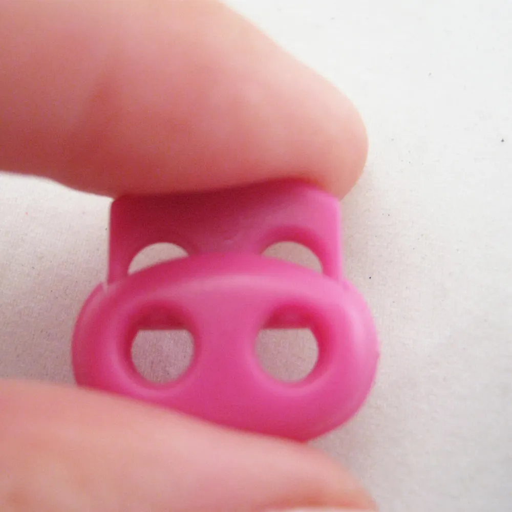 2 Shoe Lace Shoelace Buckle Rope Clamp Cord Lock Stopper Run Sports Pink New !!!