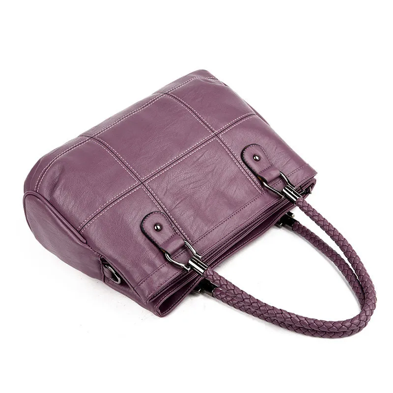 2018 New Fashion Ladies Hand Bag Women's Genuine Leather Handbag Black Leather Tote Bag Bolsas femininas Female Shoulder Bag