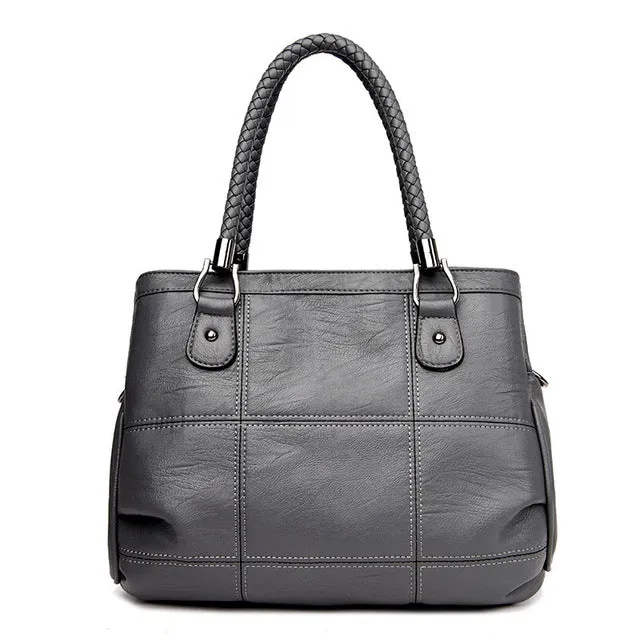 2018 New Fashion Ladies Hand Bag Women's Genuine Leather Handbag Black Leather Tote Bag Bolsas femininas Female Shoulder Bag