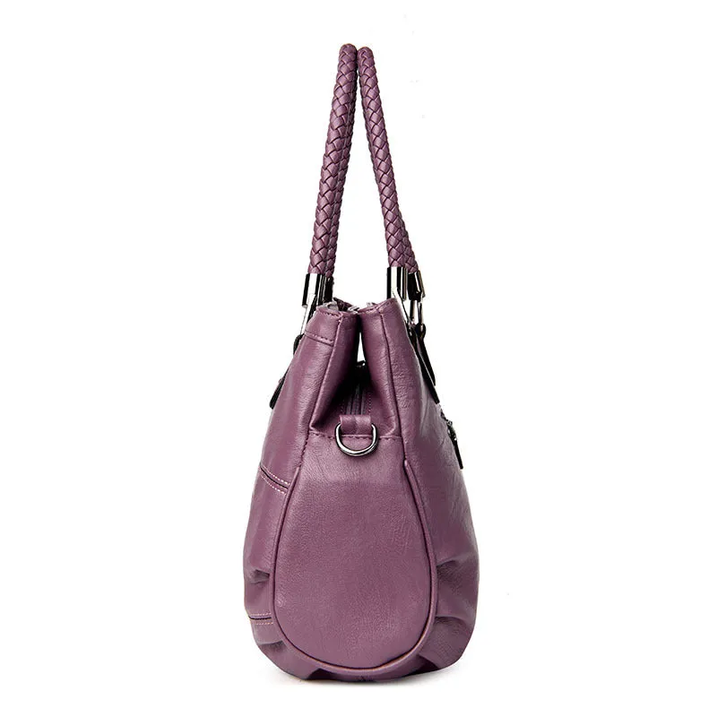 2018 New Fashion Ladies Hand Bag Women's Genuine Leather Handbag Black Leather Tote Bag Bolsas femininas Female Shoulder Bag