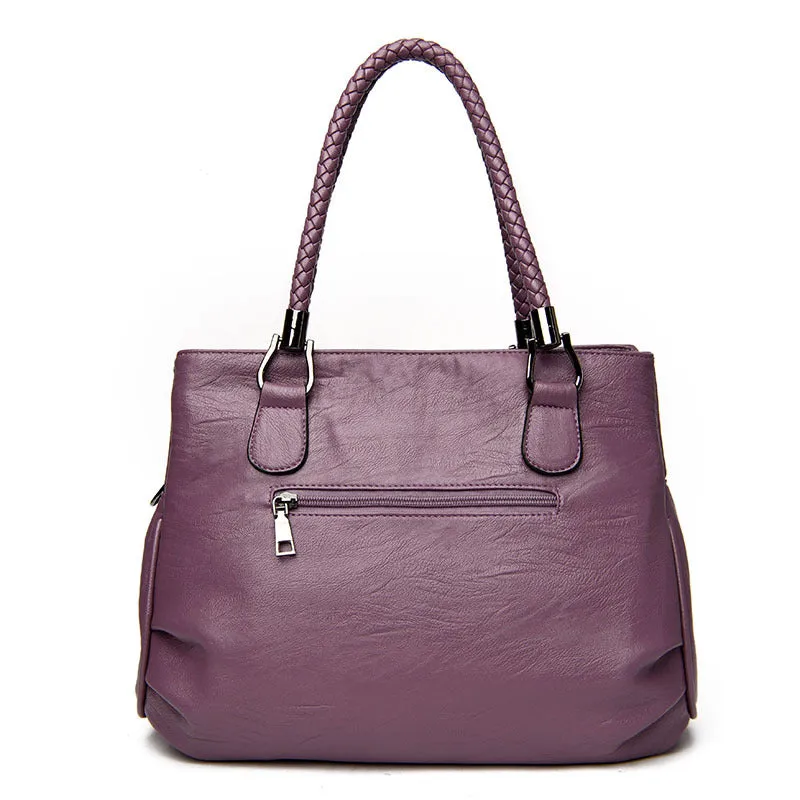 2018 New Fashion Ladies Hand Bag Women's Genuine Leather Handbag Black Leather Tote Bag Bolsas femininas Female Shoulder Bag