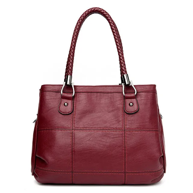 2018 New Fashion Ladies Hand Bag Women's Genuine Leather Handbag Black Leather Tote Bag Bolsas femininas Female Shoulder Bag