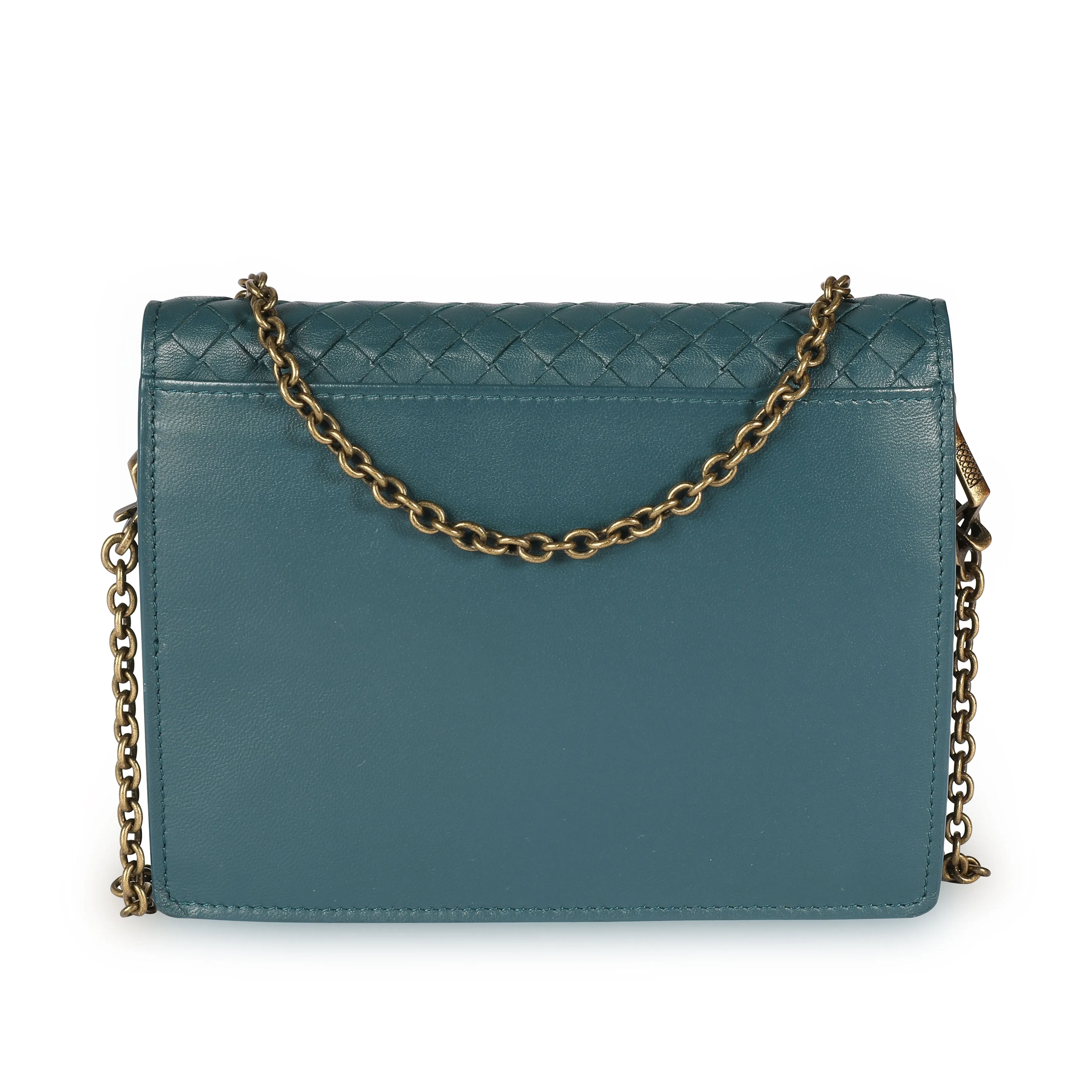 Bottega Veneta Brighton Intrecciato Leather Chain Wallet