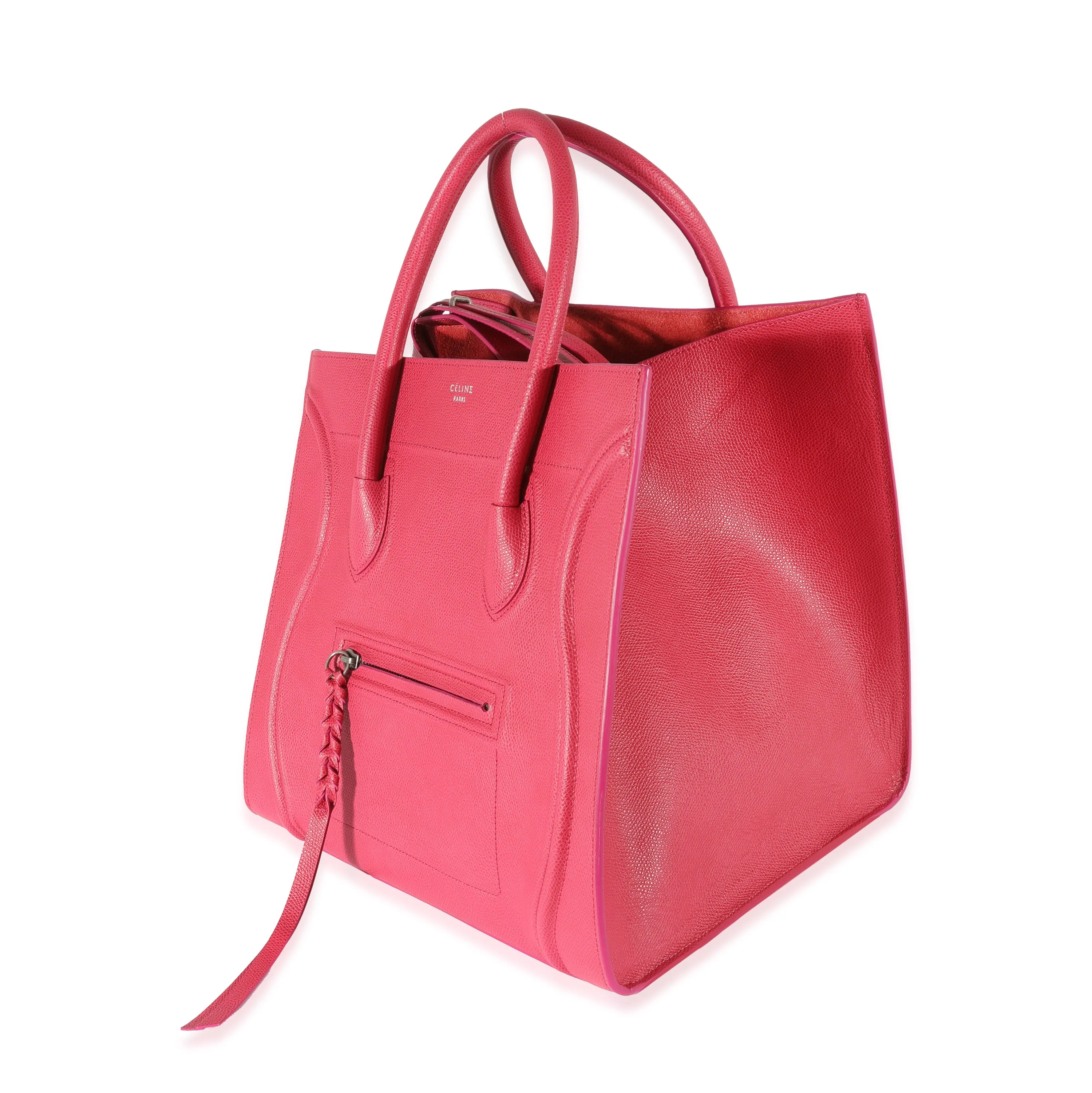 Celine Pink Leather Phantom Luggage Tote