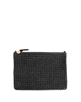 Flat Rattan Clutch in Black
