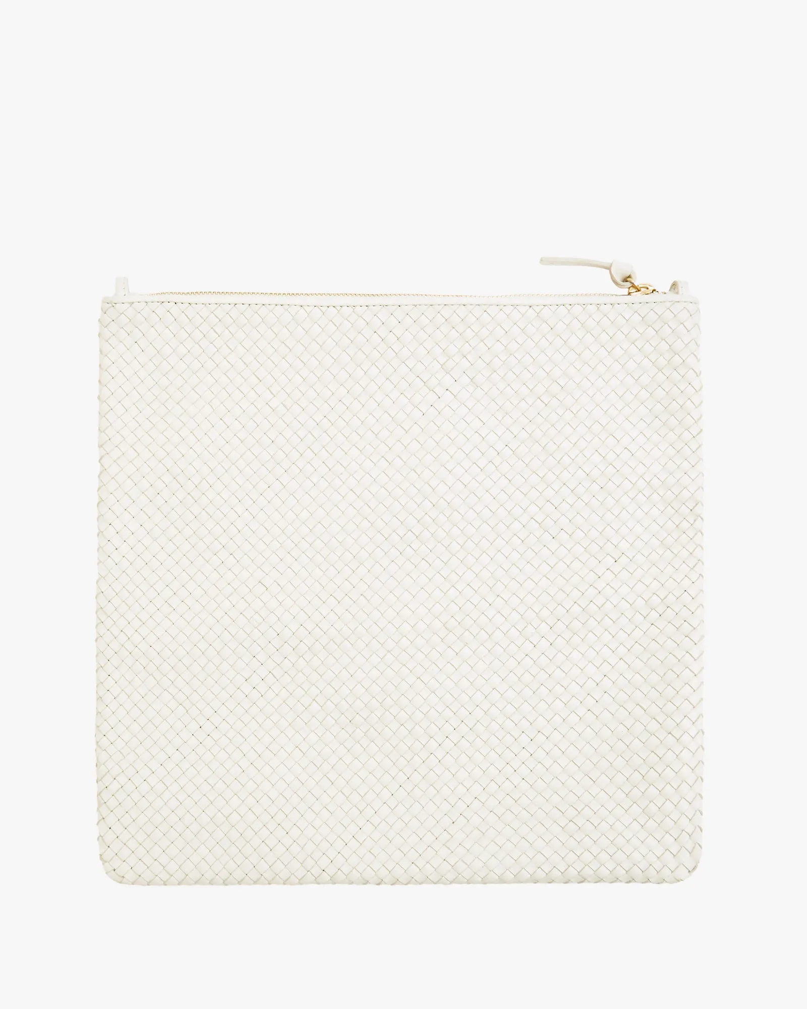 Foldover Woven Clutch in Brie