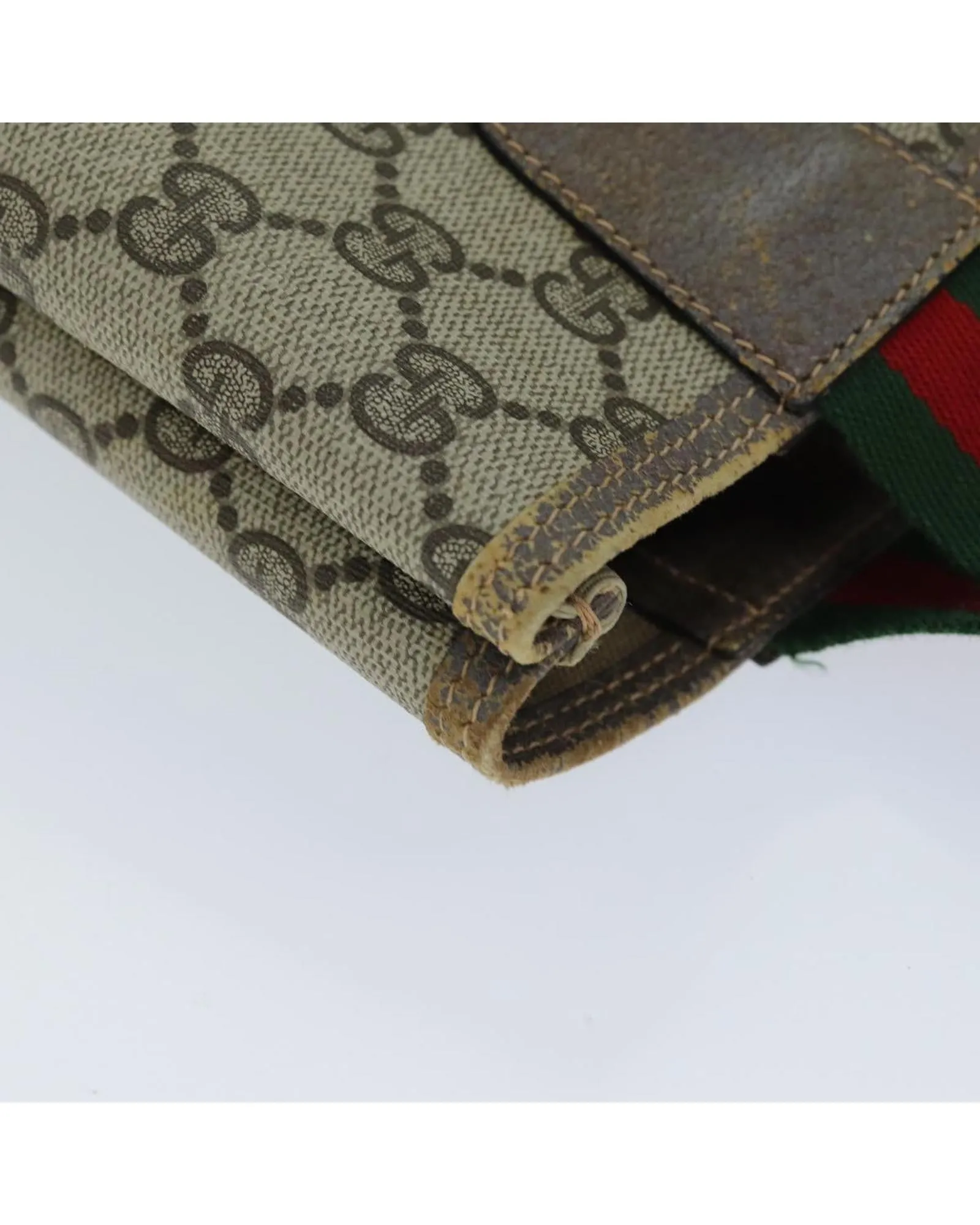 GG Supreme Web Sherry Line Tote Bag in PVC Leather and Canvas