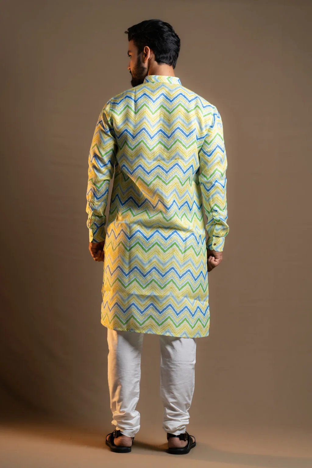 GREEN PRINTED KURTA PAJAMA