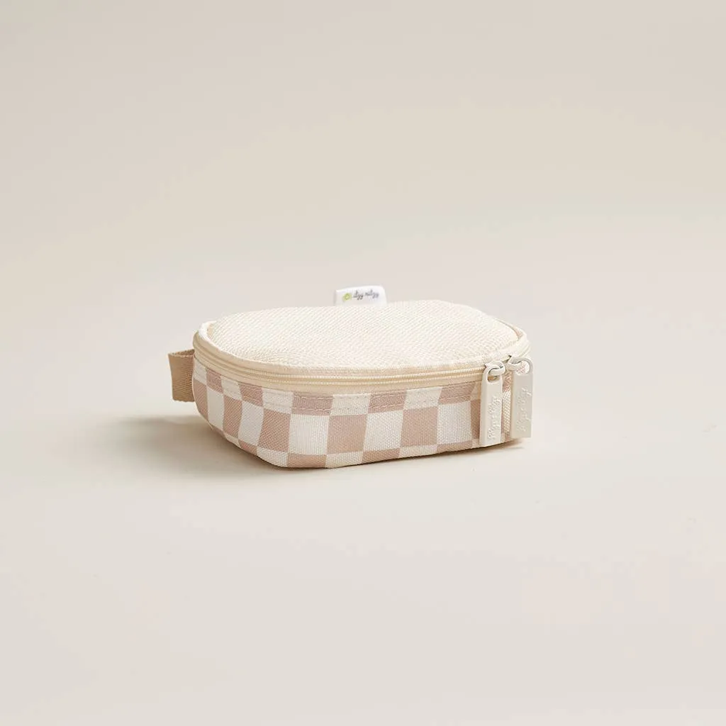 Itzy Ritzy - Pack Like a Boss Packing Cubes  Taupe Checkerboard