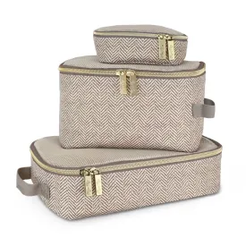 Itzy Ritzy - Pack Like a Boss Taupe Packing Cubes