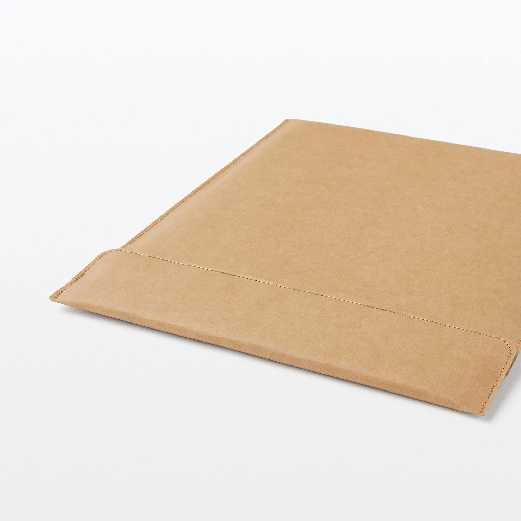 Jeans' Back Patch Laptop Case - Brown