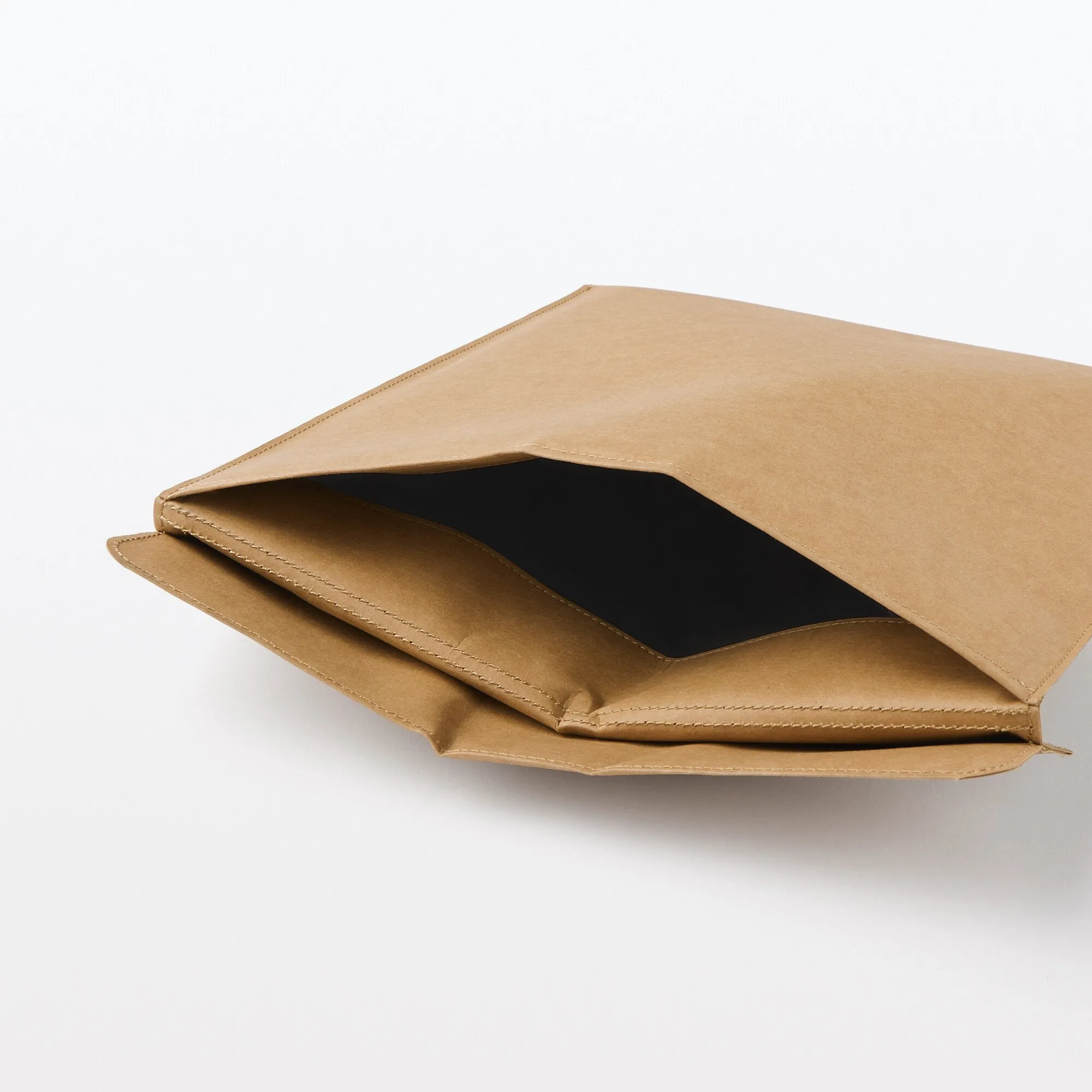 Jeans' Back Patch Laptop Case - Brown