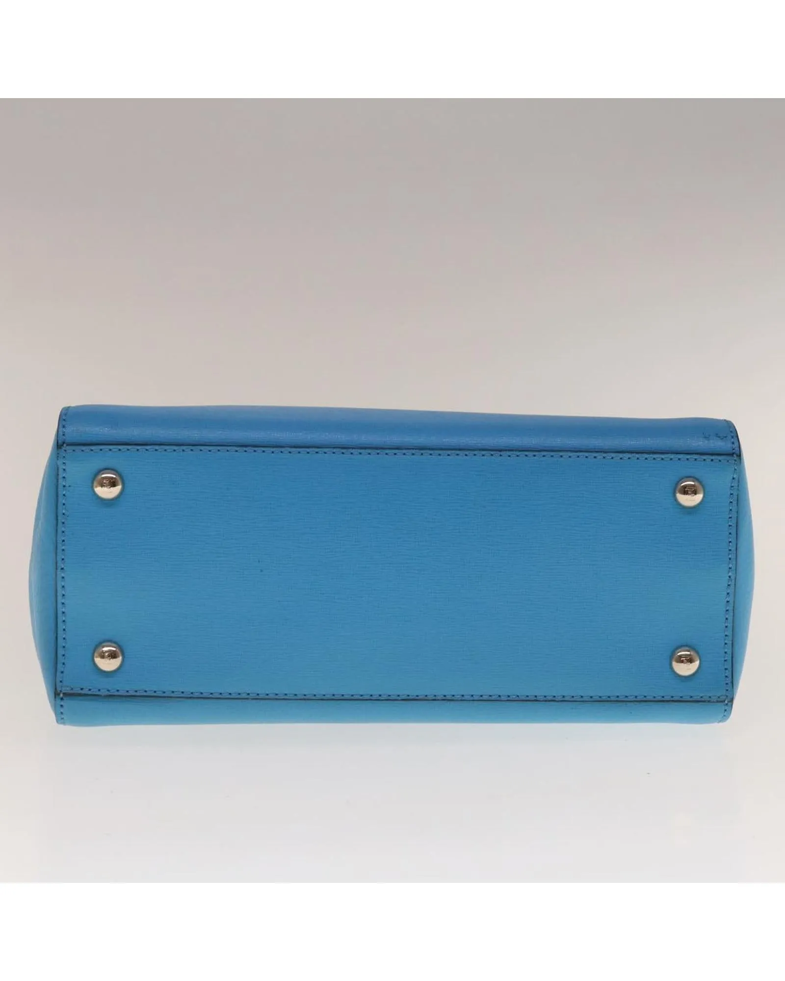 Light Blue Leather 2way Hand Bag by FENDI