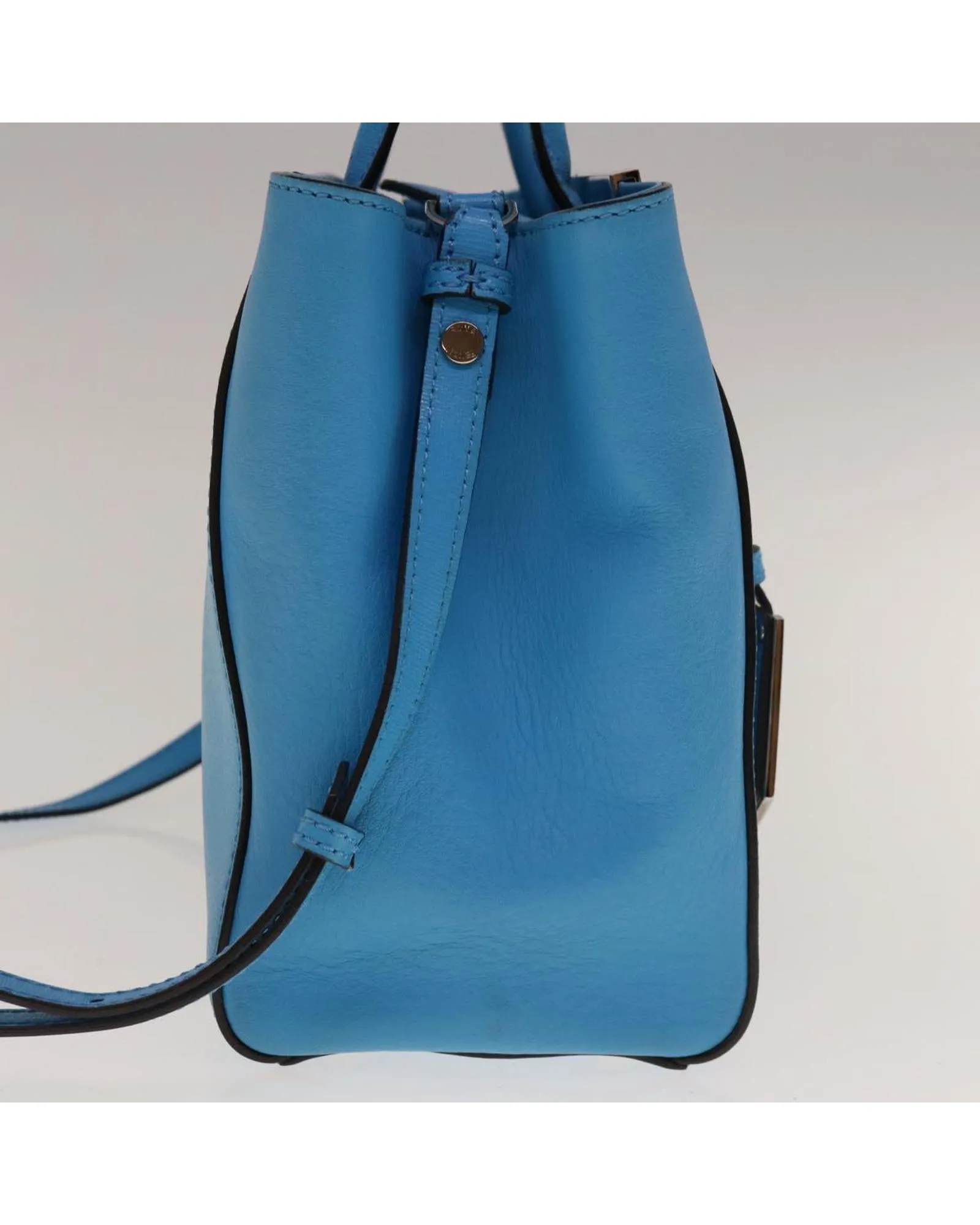Light Blue Leather 2way Hand Bag by FENDI
