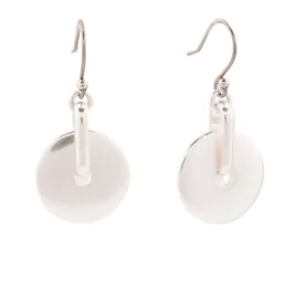 Lucky Brand Silver-Tone Disk Drop Earrings