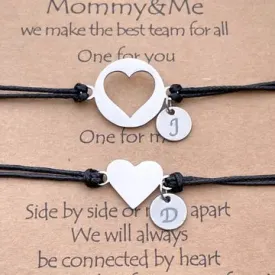 NB Mommy and Me heart bracelet