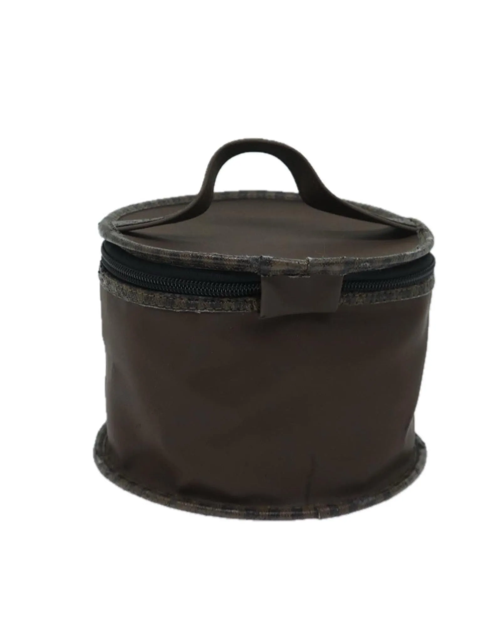 Nylon Brown Vanity Hand Bag