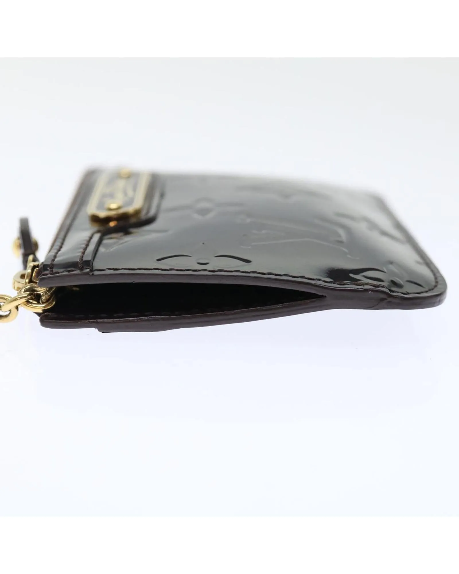 Patent Leather Coin Purse with Dust Bag and Item Box