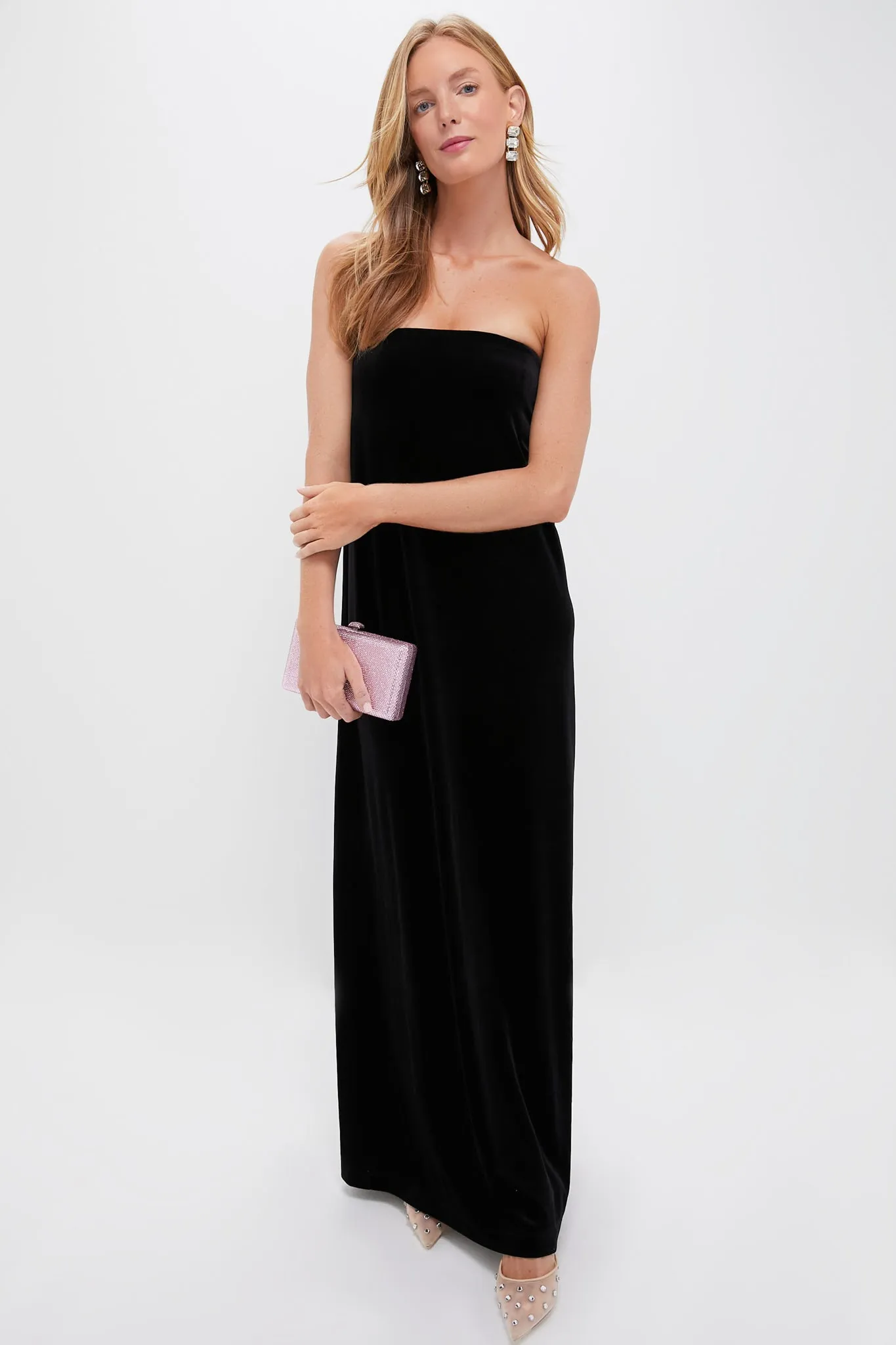 Pink Embellished Crystal Clutch