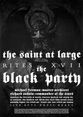 Poster 1996 The Black Party, The Saint at Large