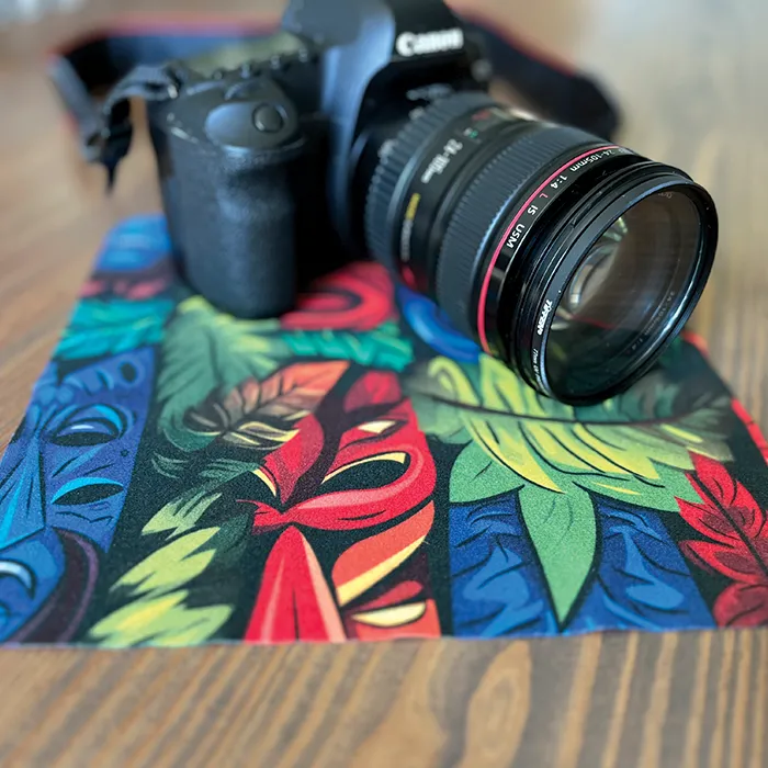 Printed 8"x8" Mwipes™ Microfiber Suede Lens Cleaning Cloth