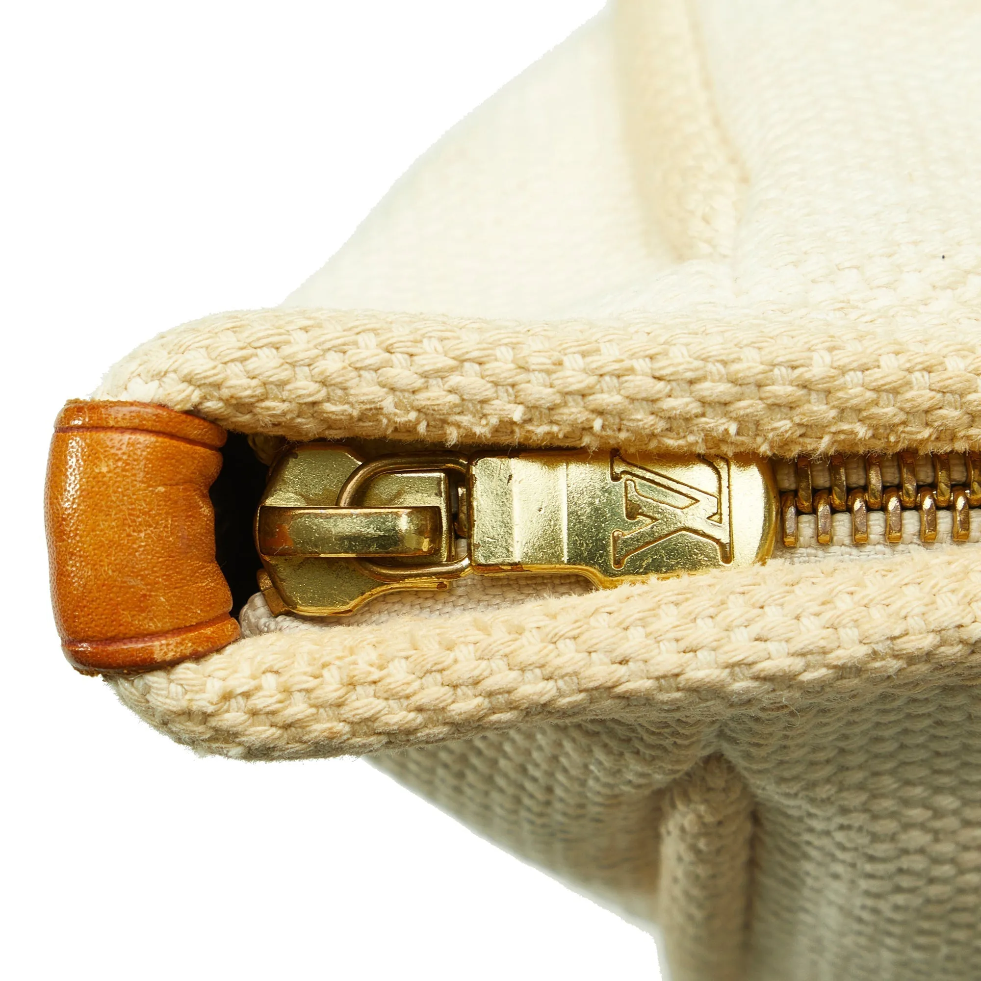 White Louis Vuitton Antigua Cabas GM Tote Bag