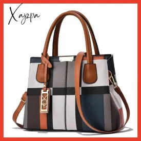 Xajzpa - Ladies Quality Leather Letter Shoulder Bags for Women Luxury Handbags Women Bags Designer Fashion Large Capacity Tote Bag