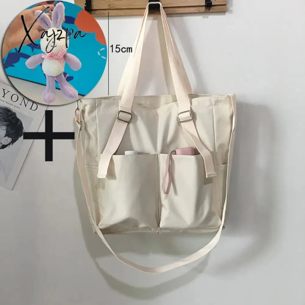 Xajzpa - new Women's Bag Shopper Simple Fashion Zipper Handbags Nylon Waterproof  Large Capacity Tote Shoulder Bags For Women