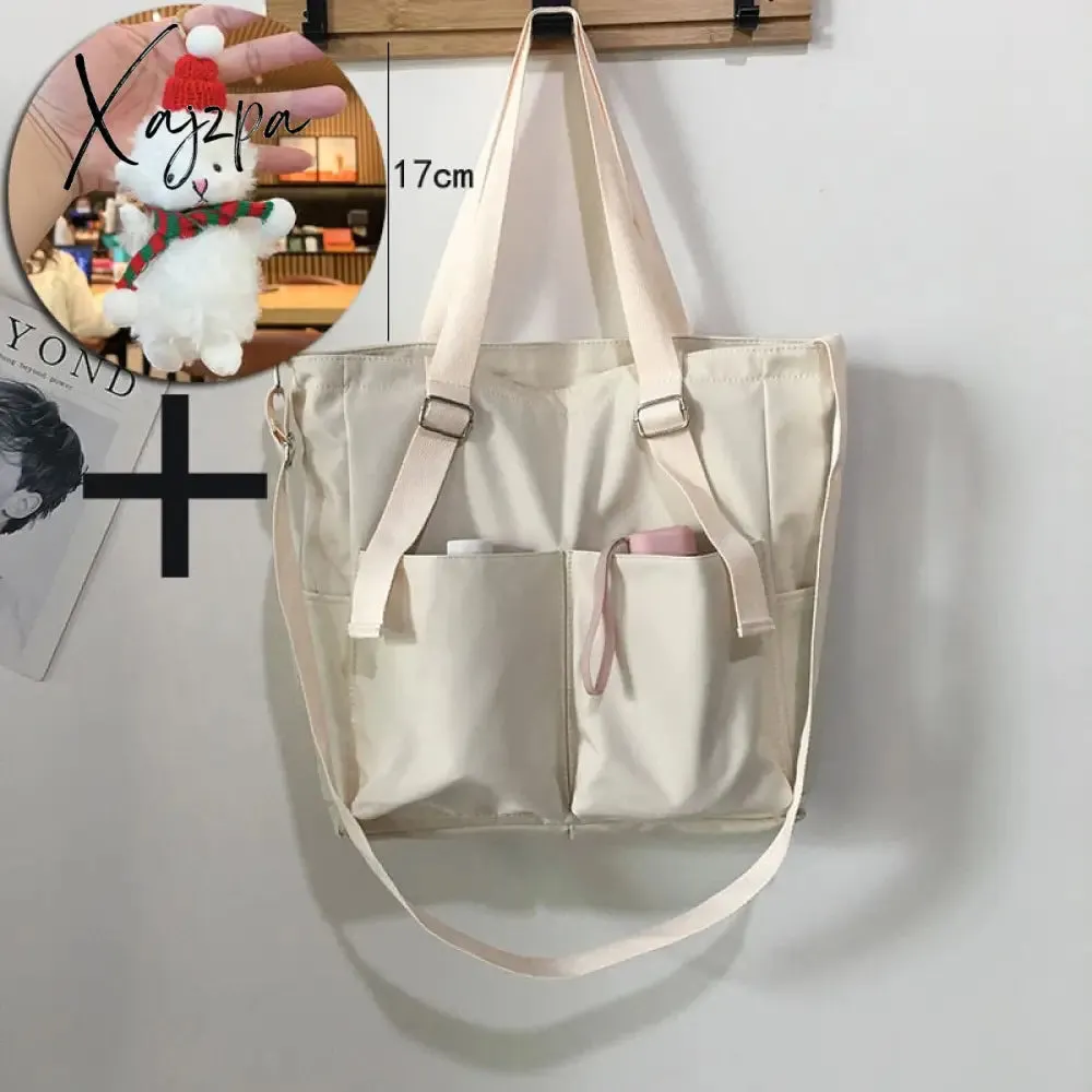Xajzpa - new Women's Bag Shopper Simple Fashion Zipper Handbags Nylon Waterproof  Large Capacity Tote Shoulder Bags For Women