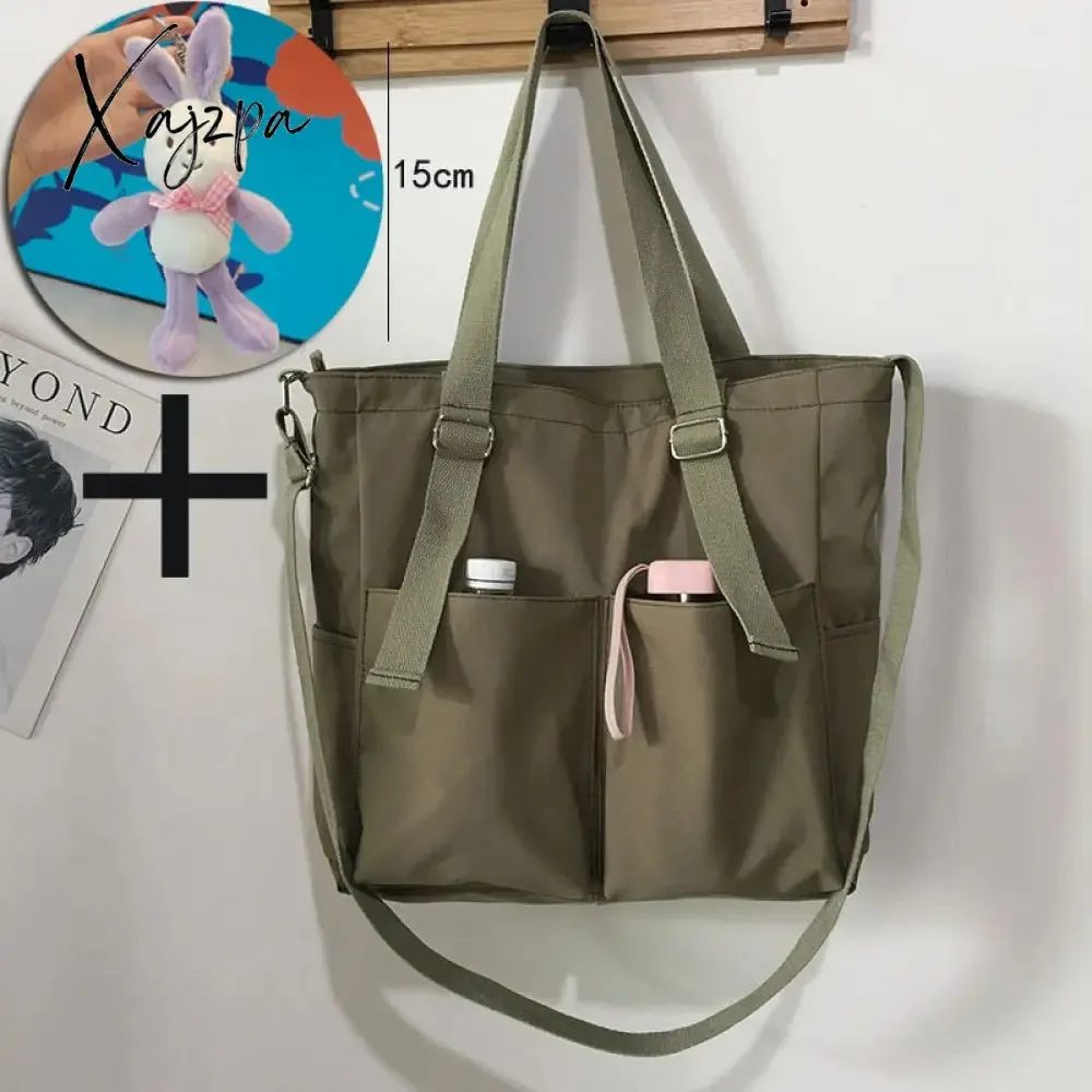 Xajzpa - new Women's Bag Shopper Simple Fashion Zipper Handbags Nylon Waterproof  Large Capacity Tote Shoulder Bags For Women