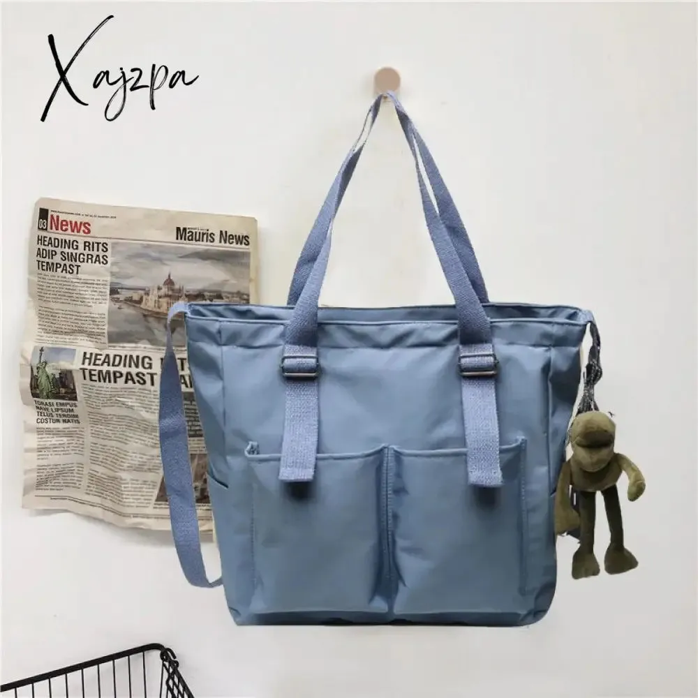 Xajzpa - new Women's Bag Shopper Simple Fashion Zipper Handbags Nylon Waterproof  Large Capacity Tote Shoulder Bags For Women