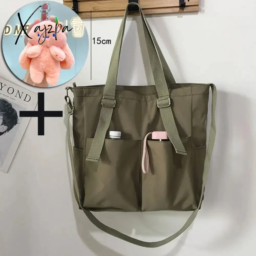 Xajzpa - new Women's Bag Shopper Simple Fashion Zipper Handbags Nylon Waterproof  Large Capacity Tote Shoulder Bags For Women