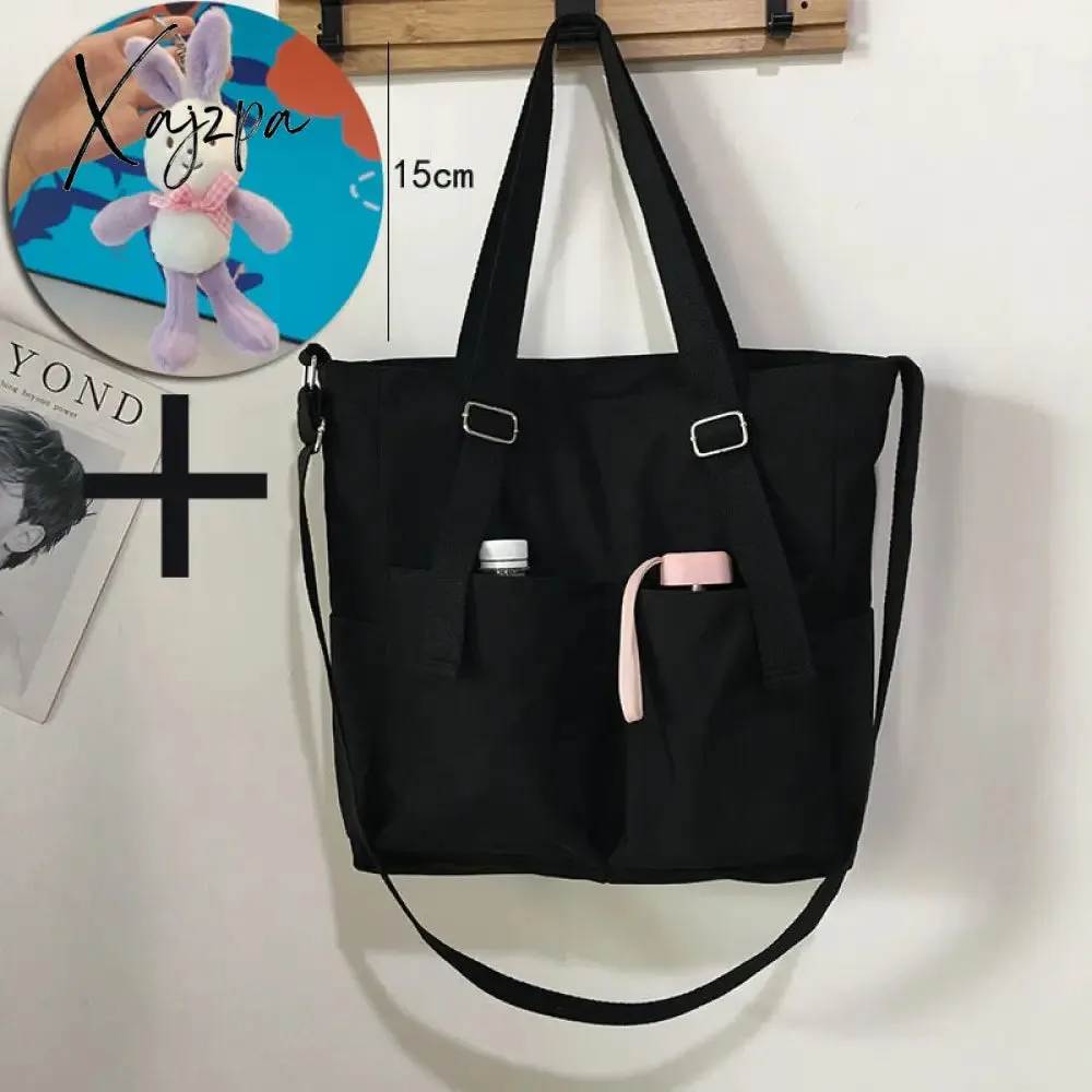 Xajzpa - new Women's Bag Shopper Simple Fashion Zipper Handbags Nylon Waterproof  Large Capacity Tote Shoulder Bags For Women