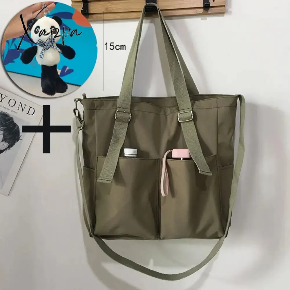 Xajzpa - new Women's Bag Shopper Simple Fashion Zipper Handbags Nylon Waterproof  Large Capacity Tote Shoulder Bags For Women