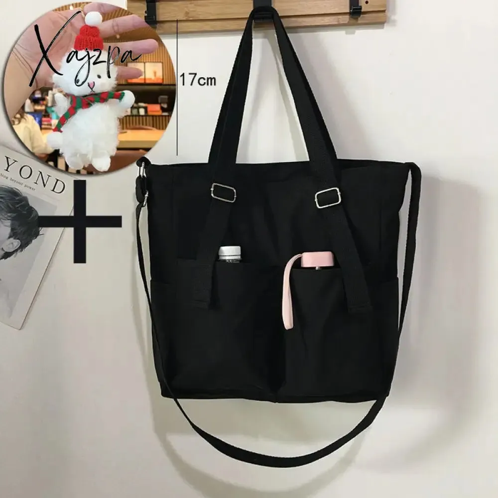 Xajzpa - new Women's Bag Shopper Simple Fashion Zipper Handbags Nylon Waterproof  Large Capacity Tote Shoulder Bags For Women