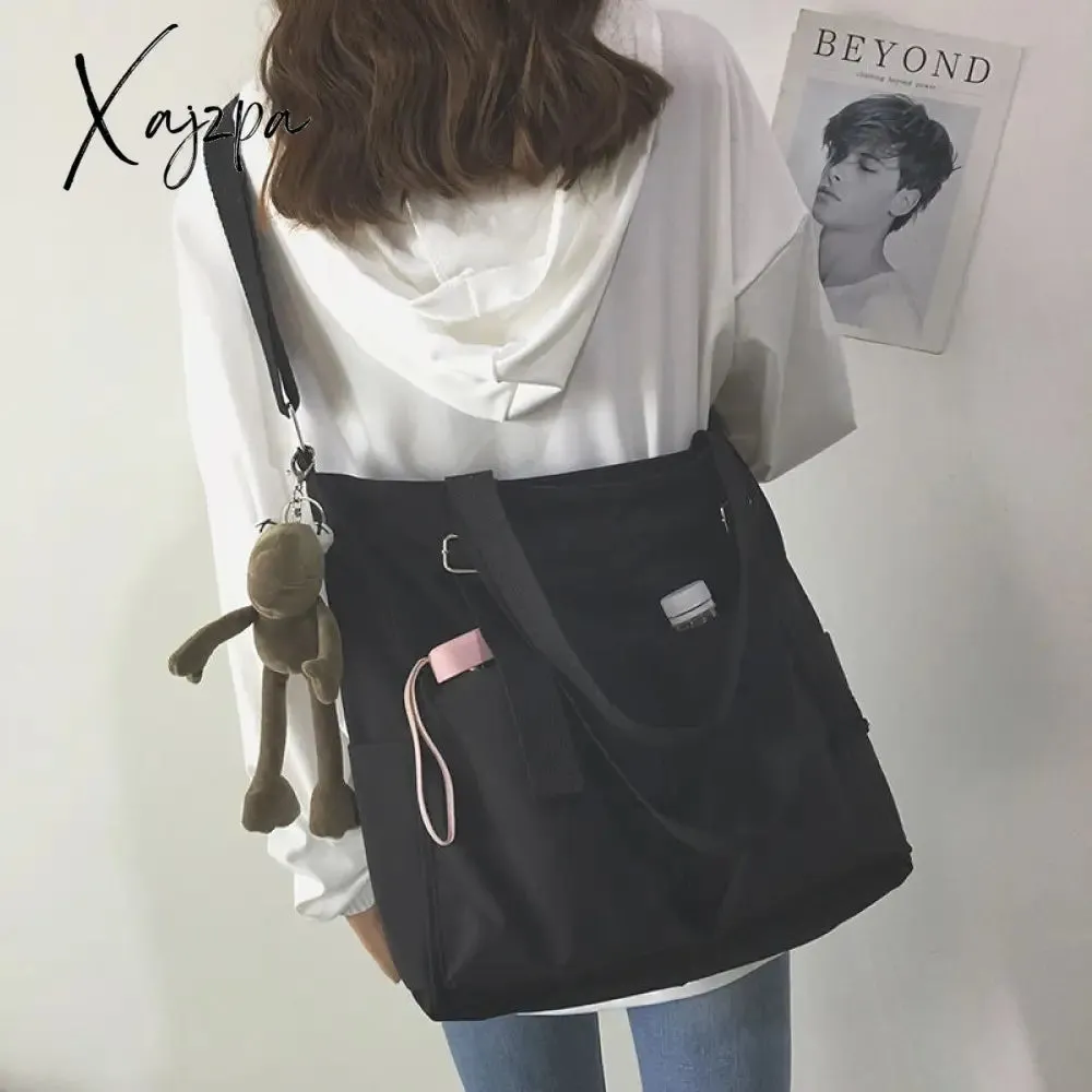 Xajzpa - new Women's Bag Shopper Simple Fashion Zipper Handbags Nylon Waterproof  Large Capacity Tote Shoulder Bags For Women