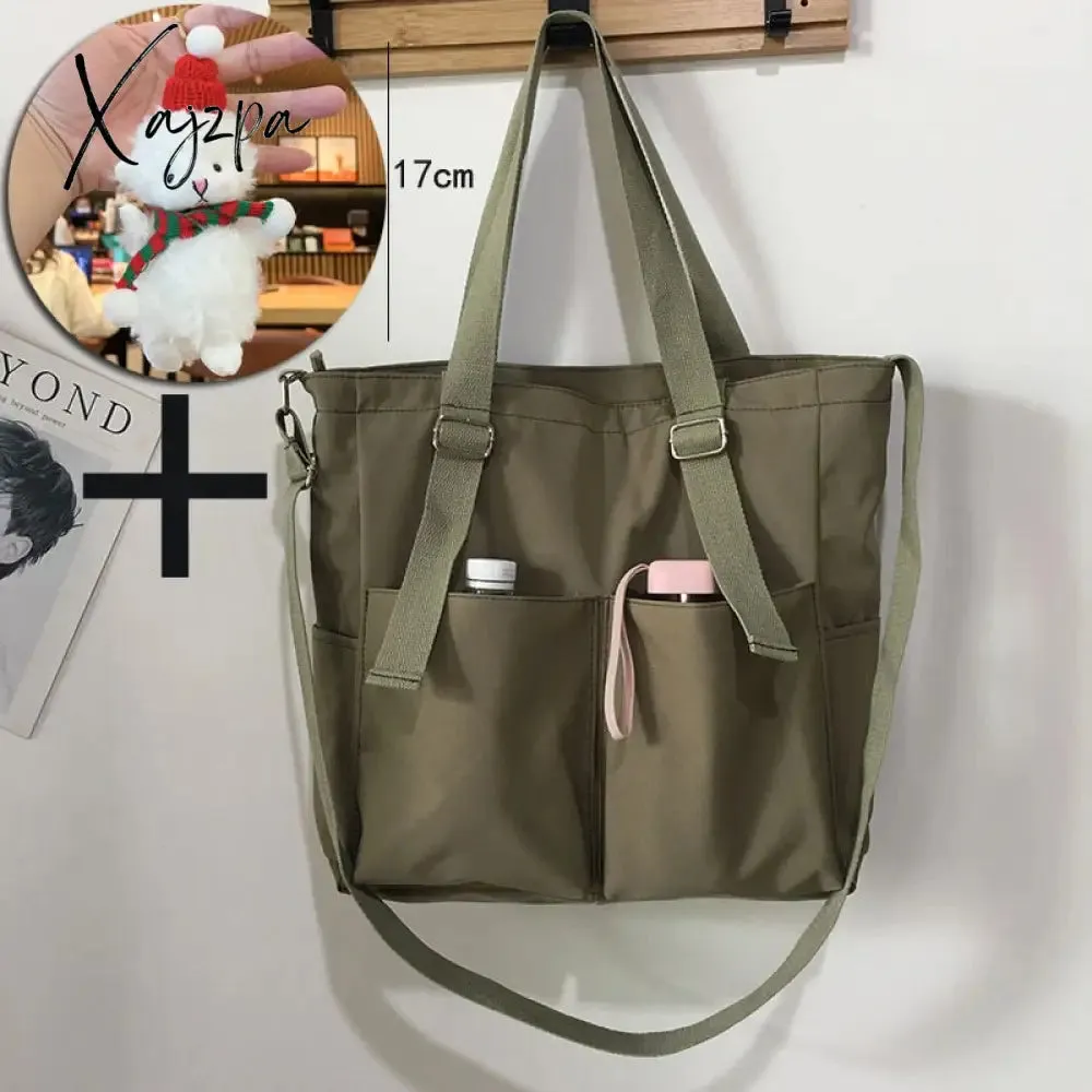 Xajzpa - new Women's Bag Shopper Simple Fashion Zipper Handbags Nylon Waterproof  Large Capacity Tote Shoulder Bags For Women