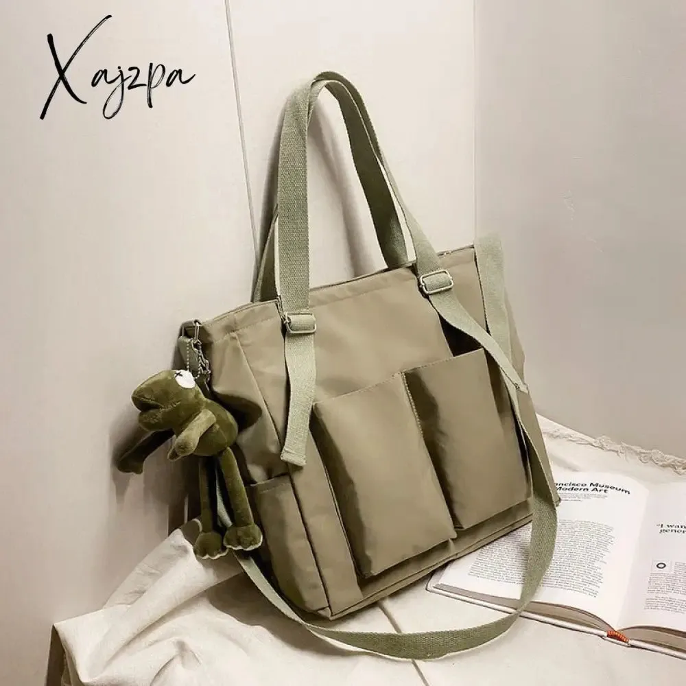 Xajzpa - new Women's Bag Shopper Simple Fashion Zipper Handbags Nylon Waterproof  Large Capacity Tote Shoulder Bags For Women