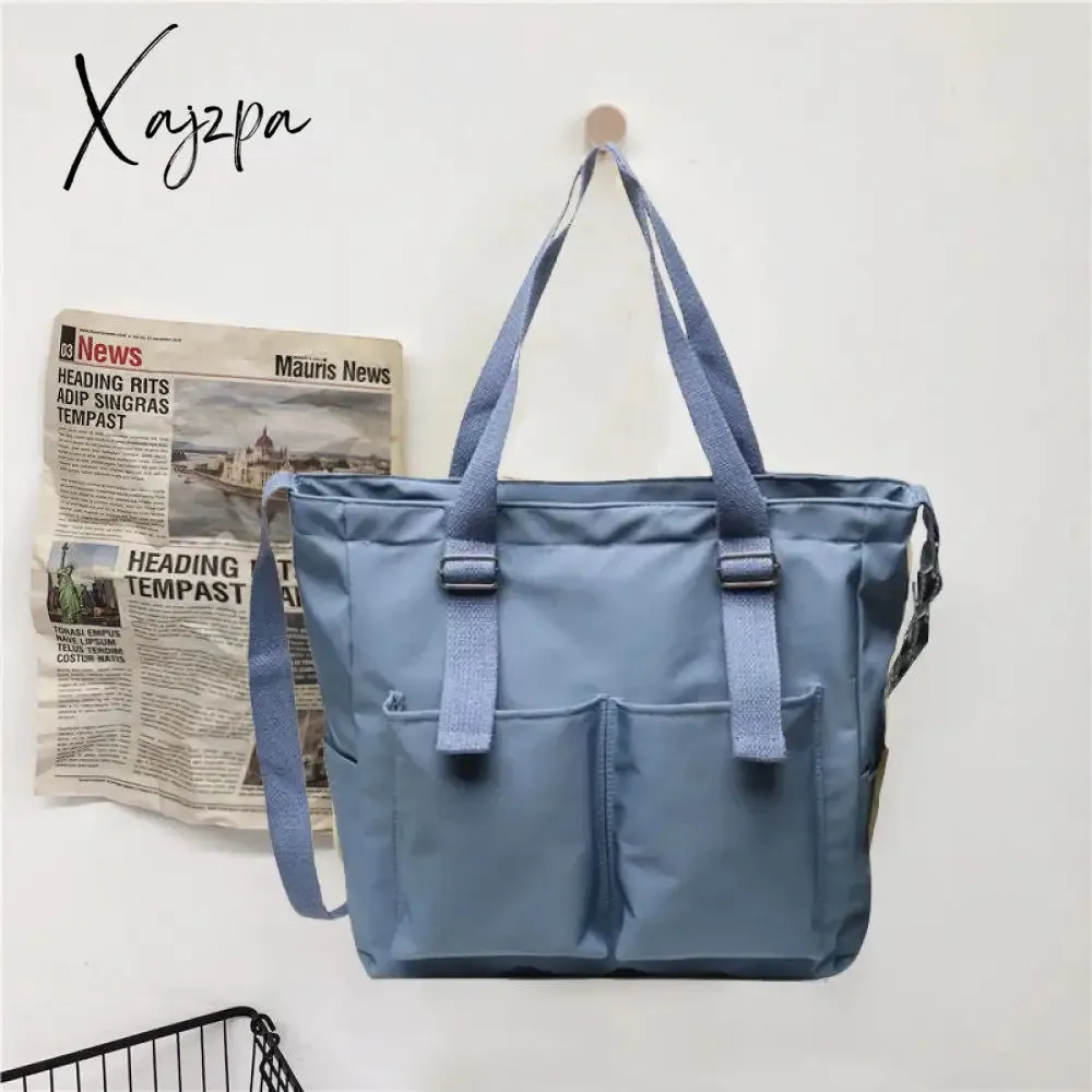 Xajzpa - new Women's Bag Shopper Simple Fashion Zipper Handbags Nylon Waterproof  Large Capacity Tote Shoulder Bags For Women