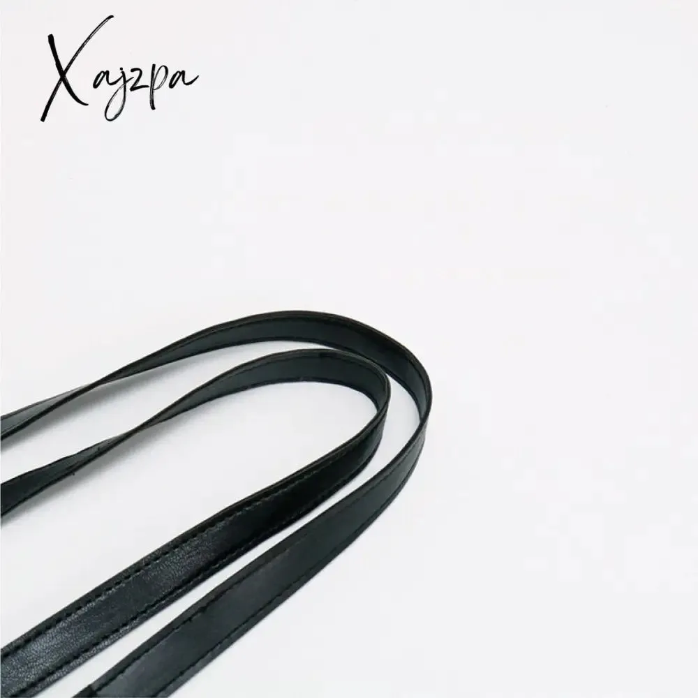 Xajzpa - Simple Tote Bag for Women 2023 Fashion Solid Color Shoulder Bag with Bow Girl Metal Ring Pleated Large Capacity Designer Handbag